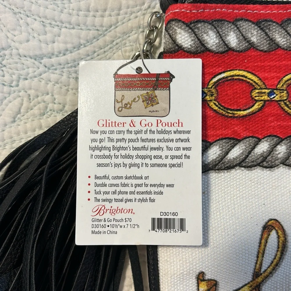 Brighton Glitter & Go Pouch Crossbody Bag NWT Tom Clancy
